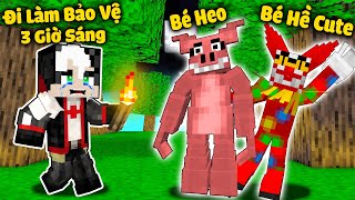 REDHOOD THỬ THÁCH 3GIỜ SÁNG LÀM BẢO VỆ NHÀ HÀNG GẤU FREDDY TRONG MINECRAFT*REDHOOD BỊ GẤU BÔNG TROLL