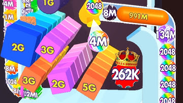 Bounce Merge | bounce and collect in bounce Merge 2048 Blob Merge 2048....100Q #Bouncemerge
