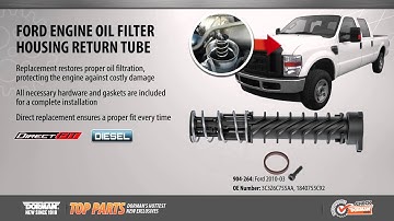 Highlighted Part: Engine Oil Filter Housing Return Tube for Select Ford Trucks