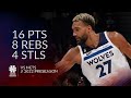 Rudy Gobert 16 pts 8 rebs 4 stls vs Nets 2022 Preseason