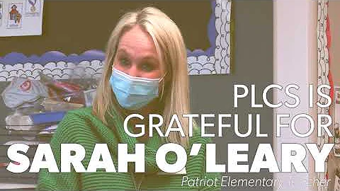 PLCS is Grateful for Sarah O'Leary