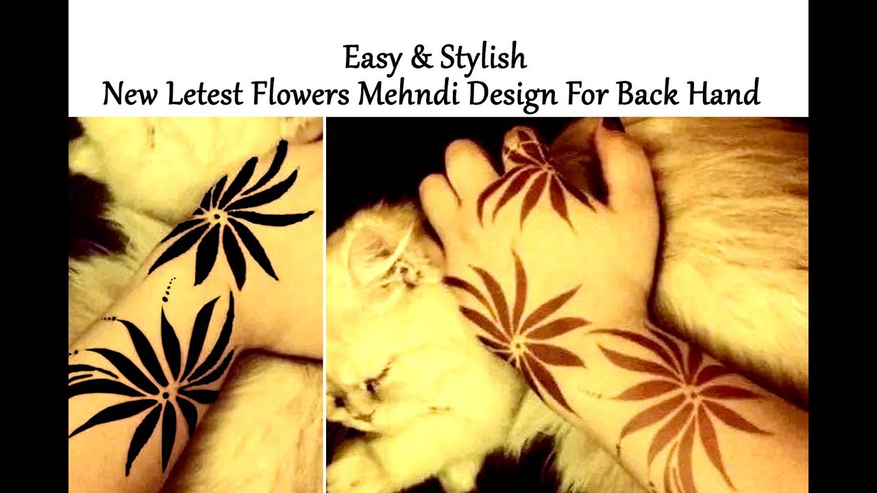 indian mehndi design simple Easy & Stylish Letest Flowers Mehndi Design For Back Hands || Attrective Mehndi || mehndi designs