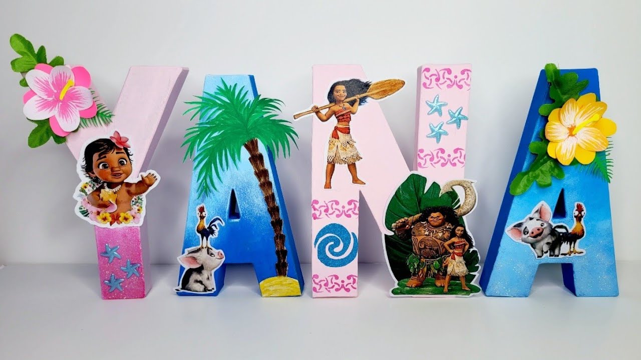 DIY Moana Themed Papier Mache Letters Moana Theme Decorations Paper diy-moana-themed-papier-mache-letters-moana-theme-decorations-paper