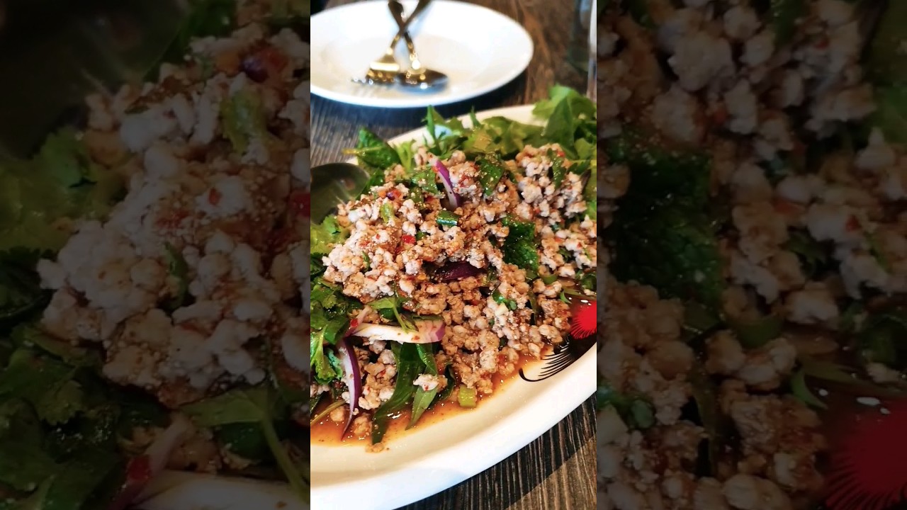 Larb moo from Tom Toon Thai in Richmond.  Spicy and delicious. 