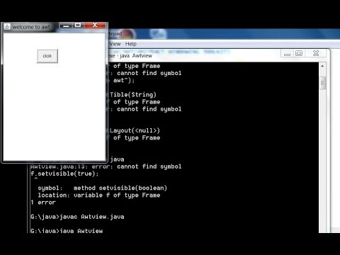 java awt for constructing GUI