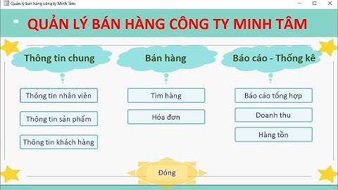 Tạo Form giao diện màn hình chính bằng Button trên Access