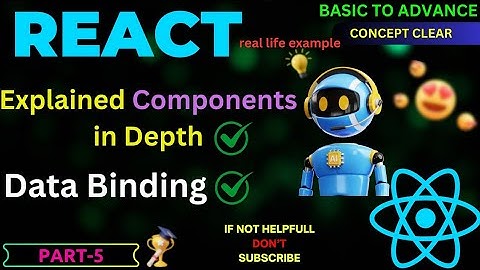 React js in depth Explained about Components, what is  Data Binding, with (real-life examples)