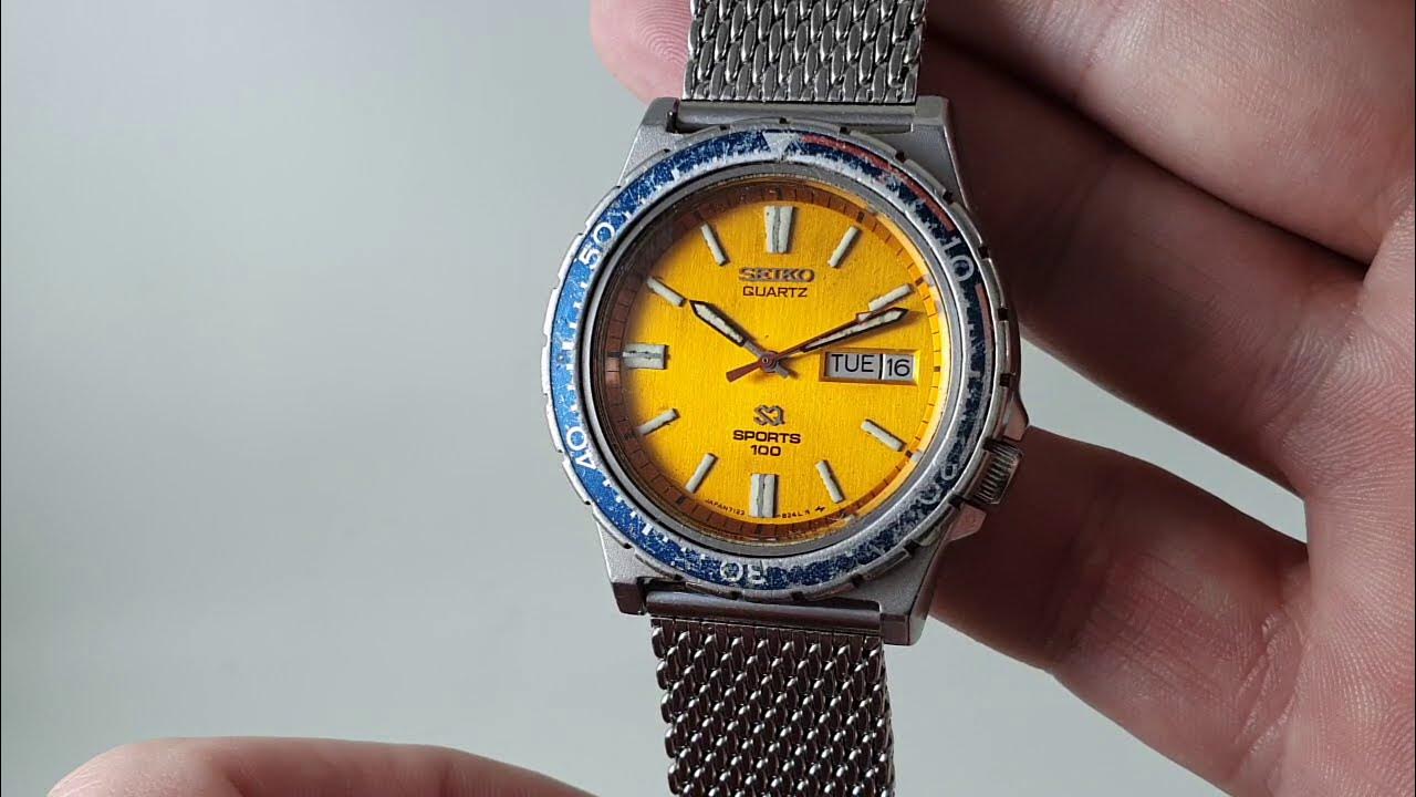 1980 Seiko men's vintage divers watch with golden dial. Model reference 7123-823H  - YouTube