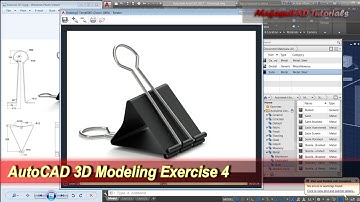 AutoCAD 3D Modeling | Paper Clip Tutorial | Exercise 4