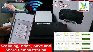 Canon TS3550i Scannen, specifieke kleuren afdrukken, opslaan en delen via e-mail demonstratie