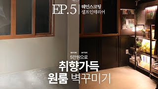 단 돈 5만원, 하지만 내 취향은 가득한 벽으로✨ [ 이내내방은결국 ep.5 ] 웨인스코팅 셀프인테리어 / 벽꾸미기