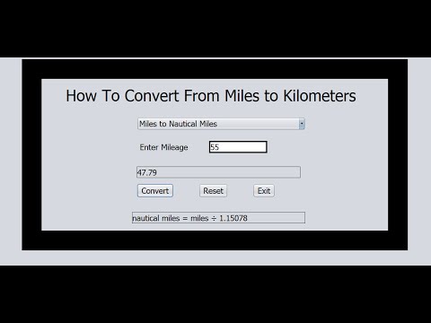 How to Convert From Miles to Kilometers in Java NetBean