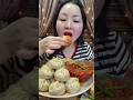 Spicy &amp; yummy pork momos mukbang 🥟😋#trendingshorts #mukbang #foodie #eating @rojevlogs