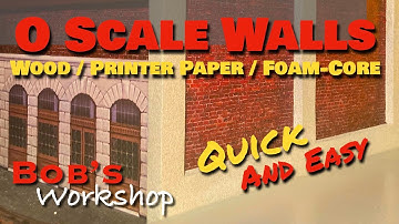 O Scale Gauge Walls with Printer Paper, Wood & Foam-Core for Layouts Lionel Williams MTH Web Images
