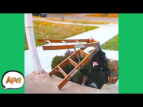 OMG She Took the Ladder DOWN TOO! ? | Funny Pranks & Fails | AFV 2020