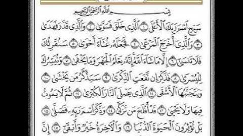 اجمل صوت  في العالم سورة الاعلى
