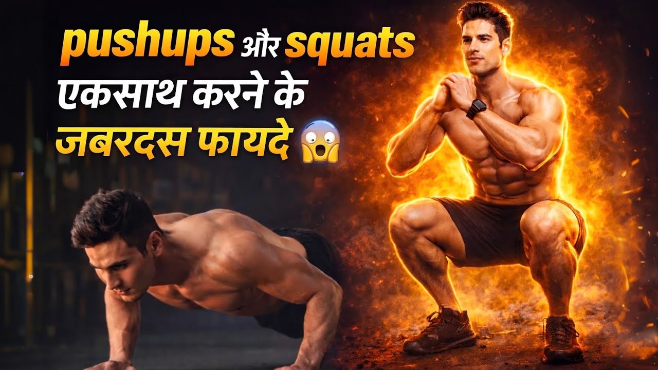 Pushups + Squats एकसाथ करने के जबरदस्त फायदे 😱 | पूरी बॉडी बनेगी ताकतवर!😱