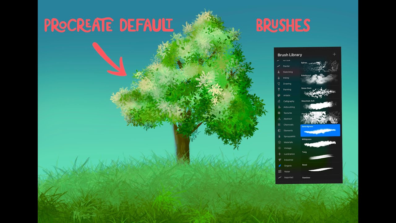 🌳 Easy Tree Drawing in Procreate 🎨 - YouTube