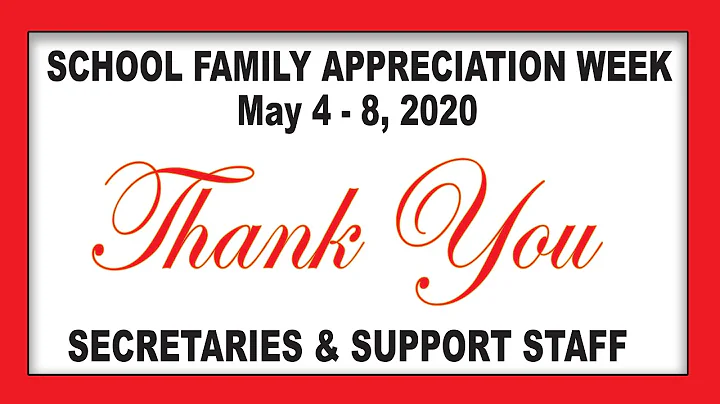 School Family Week   Secretaries   Support Staff 2020