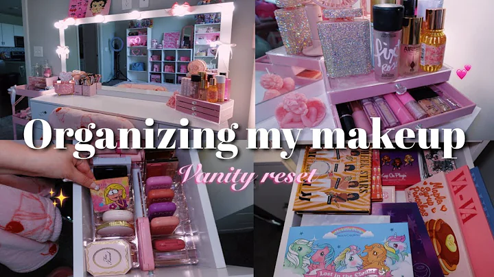 CLEANING & ORGANIZING MY VANITY ♡ | vanity reset, organizing makeup & washing brushes