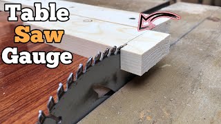 A great idea woodworking saw table gauge