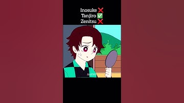 Inosuke ❌ Tanjiro ✅ Zenitsu ❌ (Makeup) #demonslayer #anime #kimetsunoyaiba #nezuko