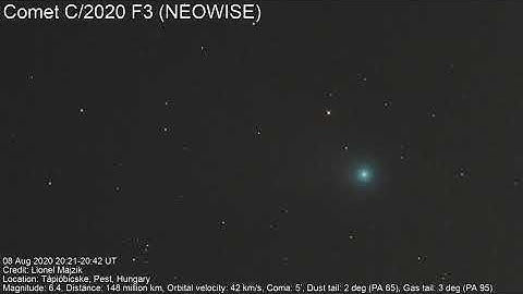 Comet C/2020 F3 (NEOWISE) animation - Aug 08, 2020