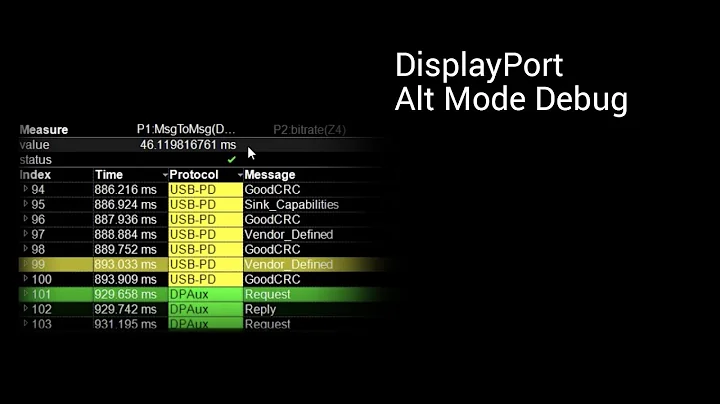 DisplayPort Alt Mode Debug