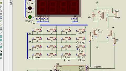 Password Based Keypad Door Lock Using Atmega16 - Simulation Output Showing Update of EEPROM Register