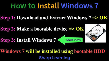 How to make bootable HDD and install Windows 7 without DVD, Pendrive, Memory Card