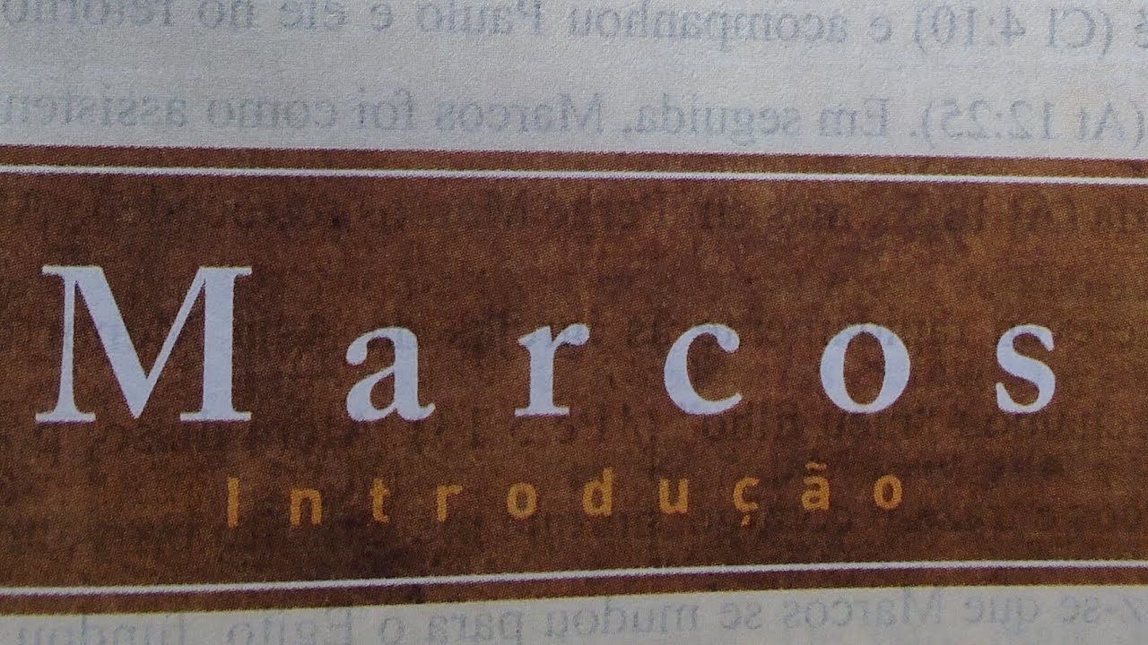 02 -  Estudo Evangelho de Marcos.