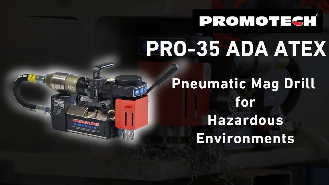 PRO 35 ADA ATEX Pneumatic mag drill designed for work in hazardous