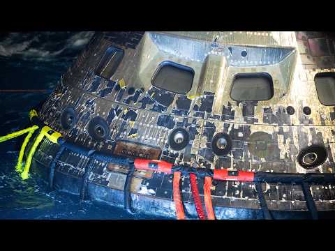 Orion Spacecraft Condition after Splashdown