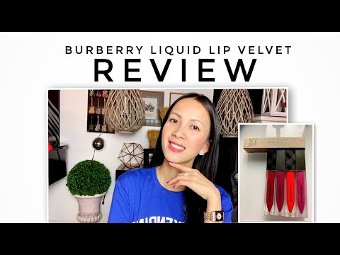 [Swatches] Burberry liquid lip velvet review#Thử 4 màu son của Burberry#part1.