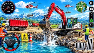 Railroad Builder Simulator 3D - Highway Excavator Construction JCB Game - Android Gameplay screenshot 4