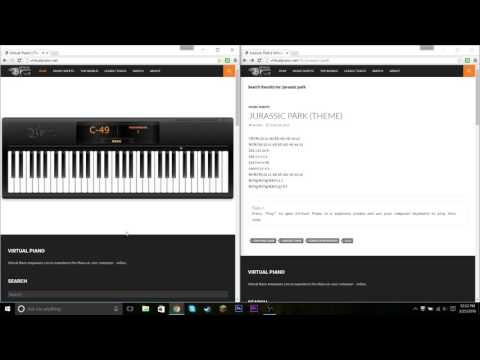 Jurassic Park Theme John Williams By Rodolfo C Youtube - jurassic park roblox piano auditorium