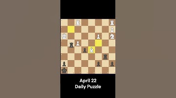 April 22 Daily Puzzle #chess #chesspuzzle