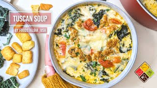 Creamy Heartwarming Chicken Tuscan Soup | Home made Italian Sausage | Low carb soup| foodstalgia_usa by foodstalgia_usa 233 views 3 years ago 3 minutes, 38 seconds
