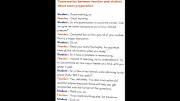 English Conversation between teacher and student #school