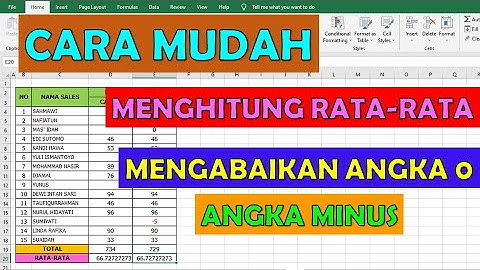 Cara Mudah Menghitung Nilai Rata Rata Dengan Mengabaikan Angka 0 & Minus Menggunakan Rumus Averageif