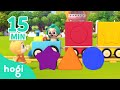 Colorful Shapes Songs｜15 min｜Learn Colors for Kids | Compilation | 3D Kids｜Hogi &amp; Pinkfong