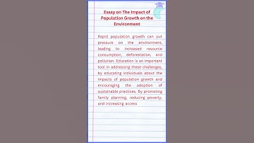 Essay on The Impact of Population Growth on the Environment