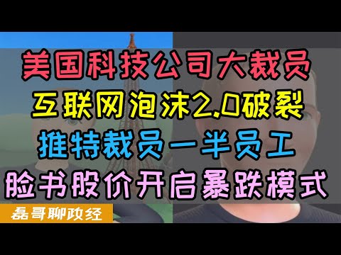 美国互联网科技泡沫破裂2.0！科技公司大裁员！推特裁员一半，meta周三裁员、苹果亚马逊冻结招聘、全球经济衰退导致美国科技公司泡沫破裂、最惨美国科技公司竟然是脸书meta，股价持续暴跌模式