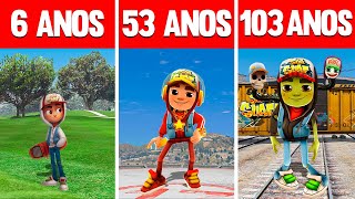 SOBREVIVENDO 103 ANOS COMO JAKE DO SUBWAY SURFERS NO GTA 5