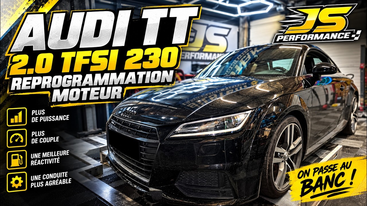 Reprogrammation moteur Audi TT 2L TFSI 230chx by JS PERFORMANCE