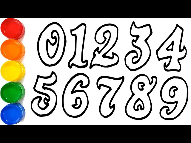 1234567890 /// How to Draw and Paint Numbers 1234567890 Easy For Kids ///  KS ART #KIDS 
