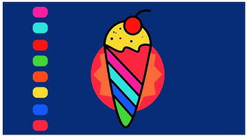 Adobe Illustrator Tutorial - Flat Vector colorful ice cream Illustration || graphic marvel.