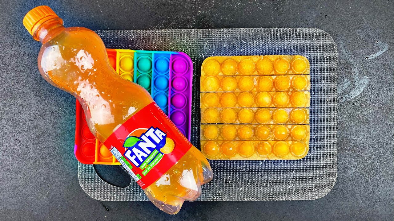 How to make sweetmeat Pop-It | Lollipop sugar candy from Fanta by yourself | DIY | ASMR for adults