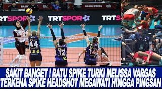 IT HURT! TURKISH SPIKE QUEEN MELISSA VARGAS WAS HEADSHOT BY MEGAWATI'S SPIKE AND FAINTED