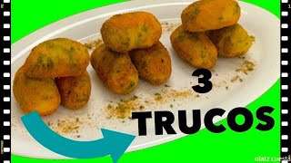 Como Cocinar  CROQUETAS de ESPINACAS!!! 3 TRUCOS